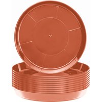 Garronda Blumentopf Untersetzer GD-0026 (10 Stück Terrakotta, ⌀ 30cm H 4,5cm) von GARRONDA
