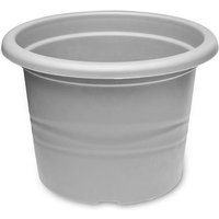 Garronda Blumentopf rund aus Kunststoff Pflanzentopf für Blumen und andere Pflanzen Blumentöpfe Plastik GD-0022 (Grau, ⌀ 34cm H 24cm) von GARRONDA