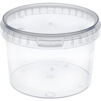Garronda Eimer mit Deckel 0,5 L für die Lagerung von Lebensmittel- und Chemischen Produkten 5 Stück Transparent GD-0072 von GARRONDA