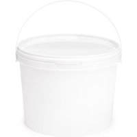 Garronda Eimer mit Deckel 3 L für die Lagerung von Lebensmittel- und Chemischen Produkten 50 Stück Weiß GD-0071 von GARRONDA