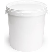 Garronda Eimer mit Deckel 30 L für die Lagerung von Lebensmittel- und Chemischen Produkten 1 Stück Weiß GD-0071 von GARRONDA