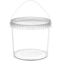 Garronda Eimer mit Deckel 8 L für die Lagerung von Lebensmittel- und Chemischen Produkten 5 Stück Transparent GD-0072 von GARRONDA
