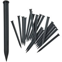 Garronda Erdanker aus Kunststoff 18 cm, Bodenanker Fixierung für Rasenkanten, Wiederverwendbare Befestigungsanker für Beetbegrenzung Outdoor 50 Stück von GARRONDA