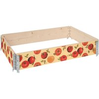 Garronda Holzaufsatzrahmen mit Print – Hochbeete für Pflanzen Blumen Kräuter Obst und Gemüse Aufbewahrungskiste aus Holz mit dekorativem Druck von GARRONDA