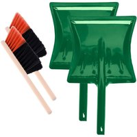 Garronda Kehrschaufel Set 2 Stück mit komplett aus Metall gefertigter Schaufel und Handfeger aus Holz und Synthetik Kehrbesen für Haushalt GD-0172 Garronda Kehrschaufel Set 2 Stück mit komplett aus Metall gefertigter Schaufel und Handfeger aus Holz und Synthetik Kehrbesen für Haushalt GD-0172 von GARRONDA