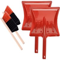Garronda Kehrschaufel Set 2 Stück mit komplett aus Metall gefertigter Schaufel und Handfeger aus Holz und Synthetik Kehrbesen für Haushalt GD-0172 Garronda Kehrschaufel Set 2 Stück mit komplett aus Metall gefertigter Schaufel und Handfeger aus Holz und Synthetik Kehrbesen für Haushalt GD-0172 von GARRONDA