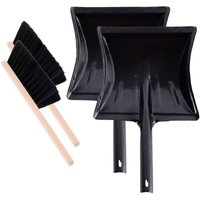 Garronda Kehrschaufel Set Kehrgarnitur aus Metall und Synthetik Handfeger mit kurzem Griff Kehrblech Kehrbesen für Haushalt nützliches Set Handfeger Garronda Kehrschaufel Set Kehrgarnitur aus Metall und Synthetik Handfeger mit kurzem Griff Kehrblech Kehrbesen für Haushalt nützliches Set Handfeger von GARRONDA
