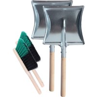 Garronda Kehrschaufel Set Kehrgarnitur aus Metall und Synthetik Handfeger mit kurzem Griff Kehrblech Kehrbesen für Haushalt nützliches Set Handfeger von GARRONDA