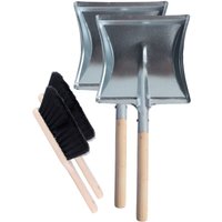 Garronda Kehrschaufel Set Kehrgarnitur aus Metall und Synthetik Handfeger mit kurzem Griff Kehrblech Kehrbesen für Haushalt nützliches Set Handfeger von GARRONDA