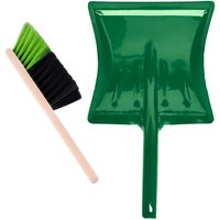 Garronda Kehrschaufel Set mit komplett aus Metall gefertigter Schaufel und Handfeger aus Holz und Synthetik Kehrbesen für Haushalt GD-0172 von GARRONDA