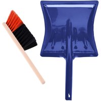 Garronda Kehrschaufel Set mit komplett aus Metall gefertigter Schaufel und Handfeger aus Holz und Synthetik Kehrbesen für Haushalt GD-0172 von GARRONDA