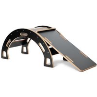 Garronda Set 2 in 1 Kletterbogen mit Rutsche Montessori Spielzeug ab 1 Jahr GD-0058 (Schwarz Kletterbogen mit Rutsche) von GARRONDA