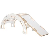 Garronda Set 2 in 1 Kletterbogen mit Rutsche Montessori Spielzeug ab 1 Jahr GD-0058 (Weiß Kletterbogen mit Rutsche) von GARRONDA