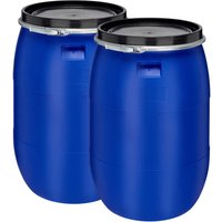 Garronda Set 2X 180 Liter Regentonne mit Deckel Weithalsfass aus HDPE Regenfass für Garten Fass Regenwassertonne Futtertonne Wasserfass Regentonnen Garronda Set 2X 180 Liter Regentonne mit Deckel Weithalsfass aus HDPE Regenfass für Garten Fass Regenwassertonne Futtertonne Wasserfass Regentonnen von GARRONDA