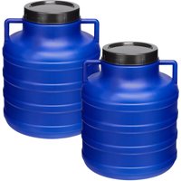 Garronda Set 2x 5 Liter Weithalsfass BPA-frei Futtertonne Fass Universalfass Lebensmittel Fass Regenfass für Garten Regentonne mit Deckel Garronda Set 2x 5 Liter Weithalsfass BPA-frei Futtertonne Fass Universalfass Lebensmittel Fass Regenfass für Garten Regentonne mit Deckel von GARRONDA