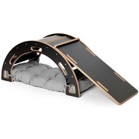 Garronda Set 3 in 1 Kletterbogen mit Rutsche und Kissen Montessori Spielzeug ab 1 Jahr GD-0060 (Schwarz Kletterbogen mit Rutsche und Kissen) von GARRONDA