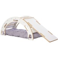 Garronda Set 3 in 1 Kletterbogen mit Rutsche und Kissen Montessori Spielzeug ab 1 Jahr GD-0060 (Weiß Kletterbogen mit Rutsche und Kissen) von GARRONDA