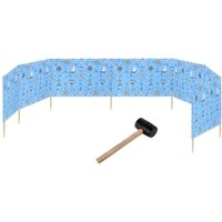 Garronda Strand Windschutz Sichtschutz 10m lang Plus Gummihammer GAEX001 (Marine-64, 10 m) von GARRONDA