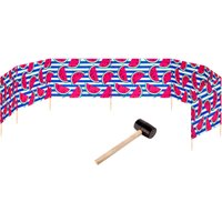 Garronda Strand Windschutz Sichtschutz 10m lang Plus Gummihammer GAEX001 (Wassermelone-66, 10 m) von GARRONDA