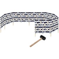 Garronda Strand Windschutz Sichtschutz 12m lang Plus Gummihammer GAEX001 (Anker-65, 12 m) von GARRONDA