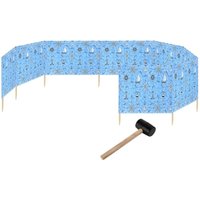 Garronda Strand Windschutz Sichtschutz 12m lang Plus Gummihammer GAEX001 (Marine-64, 12 m) von GARRONDA