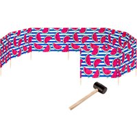 Garronda Strand Windschutz Sichtschutz 12m lang Plus Gummihammer GAEX001 (Wassermelone-66, 12 m) von GARRONDA