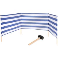 Garronda Strand Windschutz Sichtschutz 4m lang Plus Gummihammer GAEX001 (Streifen, 4 m) von GARRONDA
