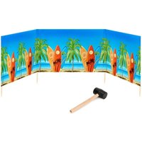 Garronda Strand Windschutz Sichtschutz 4m lang Plus Gummihammer GAEX001 (Surfbretter, 4m) von GARRONDA