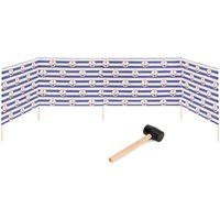 Garronda Strand Windschutz Sichtschutz 5m lang Plus Gummihammer GAEX001 (Streifen/Anker-2, 5 m) von GARRONDA