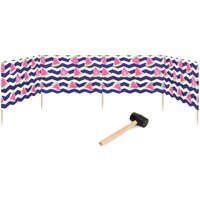 Garronda Strand Windschutz Sichtschutz 5m lang Plus Gummihammer GAEX001 (Wassermelone-2, 5 m) von GARRONDA