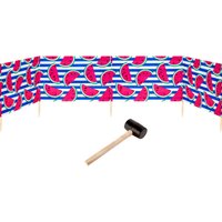 Garronda Strand Windschutz Sichtschutz 5m lang Plus Gummihammer GAEX001 (Wassermelone-66, 5 m) von GARRONDA