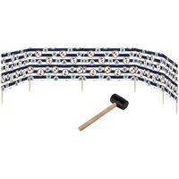 Garronda Strand Windschutz Sichtschutz 6m lang Plus Gummihammer GAEX001 (Anker-65, 6 m) von GARRONDA