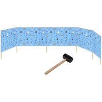 Garronda Strand Windschutz Sichtschutz 6m lang Plus Gummihammer GAEX001 (Marine-64, 6 m) von GARRONDA