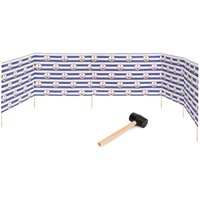 Garronda Strand Windschutz Sichtschutz 6m lang Plus Gummihammer GAEX001 (Streifen/Anker-2, 6 m) von GARRONDA