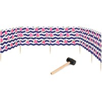Garronda Strand Windschutz Sichtschutz 6m lang Plus Gummihammer GAEX001 (Wassermelone-2, 6 m) von GARRONDA