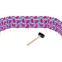 Garronda Strand Windschutz Sichtschutz 6m lang Plus Gummihammer GAEX001 (Wassermelone-66, 6 m) von GARRONDA