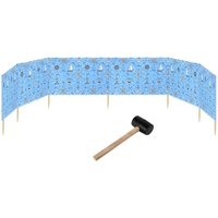 Garronda Strand Windschutz Sichtschutz 8m lang Plus Gummihammer GAEX001 (Marine-64, 8 m) von GARRONDA