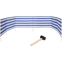 Garronda Strand Windschutz Sichtschutz 8m lang Plus Gummihammer GAEX001 (Streifen, 8 m) von GARRONDA