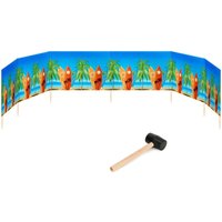 Garronda Strand Windschutz Sichtschutz 8m lang Plus Gummihammer GAEX001 (Surfbretter, 8m) von GARRONDA