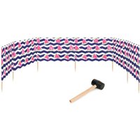 Garronda Strand Windschutz Sichtschutz 8m lang Plus Gummihammer GAEX001 (Wassermelone-2, 8 m) von GARRONDA