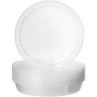Garronda Untersetzer Blumentopf Schwarz oder Transparent Topfuntersetzer Pflanzen GD-0026 (10 Stück Transparent, ⌀ 17cm H 2,5cm) von GARRONDA