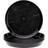 Garronda Untersetzer Blumentopf Schwarz oder Transparent Topfuntersetzer Pflanzen GD-0026 (5 Stück Schwarz, ⌀ 30cm H 3,4cm) von GARRONDA