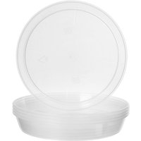 Garronda Untersetzer Blumentopf Schwarz oder Transparent Topfuntersetzer Pflanzen GD-0026 (5 Stück Transparent, ⌀ 22cm H 2,6cm) von GARRONDA