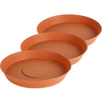 Garronda Untersetzer Blumentopf aus Kunststoff 1 Stück oder 3er Pack Plastik Pflanztopf Pflanzen Untersetzer rund für Pflanztöpfe Set GD-0023 (3 von GARRONDA