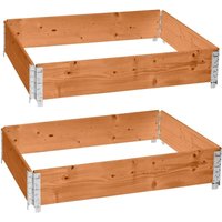 Garronda naturbelassene Hochbeete für Garten Palettenrahmen 120x80x20 cm Hochbeet Holz 2 Stück steckbar stapelbar faltbar für Pflanzen Blumen Kräuter Garronda naturbelassene Hochbeete für Garten Palettenrahmen 120x80x20 cm Hochbeet Holz 2 Stück steckbar stapelbar faltbar für Pflanzen Blumen Kräuter von GARRONDA