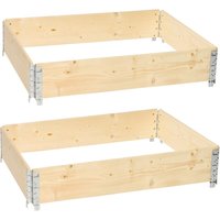 Garronda naturbelassene Hochbeete für Garten Palettenrahmen 120x80x20 cm Hochbeet Holz 2 Stück steckbar stapelbar faltbar für Pflanzen Blumen Kräuter Garronda naturbelassene Hochbeete für Garten Palettenrahmen 120x80x20 cm Hochbeet Holz 2 Stück steckbar stapelbar faltbar für Pflanzen Blumen Kräuter von GARRONDA
