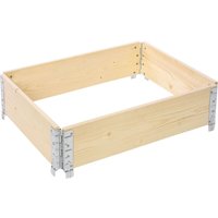 Garronda naturbelassene Hochbeete für Garten Palettenrahmen Hochbeet Holz steckbar stapelbar faltbar für Pflanzen Blumen Kräuter Obst und Gemüse von GARRONDA