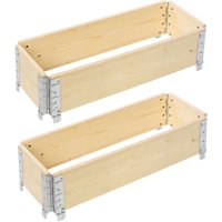 Garronda naturbelassene Hochbeete für Garten Palettenrahmen Hochbeet Holz steckbar stapelbar faltbar für Pflanzen Blumen Kräuter Obst und Gemüse von GARRONDA