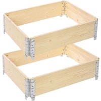 Garronda naturbelassene Hochbeete für Garten Palettenrahmen Hochbeet Holz steckbar stapelbar faltbar für Pflanzen Blumen Kräuter Obst und Gemüse Garronda naturbelassene Hochbeete für Garten Palettenrahmen Hochbeet Holz steckbar stapelbar faltbar für Pflanzen Blumen Kräuter Obst und Gemüse von GARRONDA