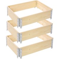 Garronda naturbelassene Hochbeete für Garten Palettenrahmen Hochbeet Holz steckbar stapelbar faltbar für Pflanzen Blumen Kräuter Obst und Gemüse Garronda naturbelassene Hochbeete für Garten Palettenrahmen Hochbeet Holz steckbar stapelbar faltbar für Pflanzen Blumen Kräuter Obst und Gemüse von GARRONDA